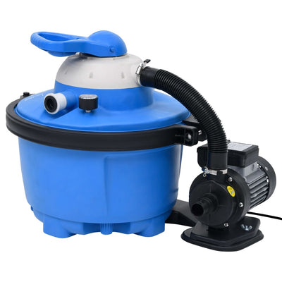 Pompe de filtre de sable Vidaxl 200 W 25 L 385x620x432 mm bleu et noir