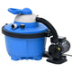 Pompe de filtre de sable Vidaxl 200 W 25 L 385x620x432 mm bleu et noir