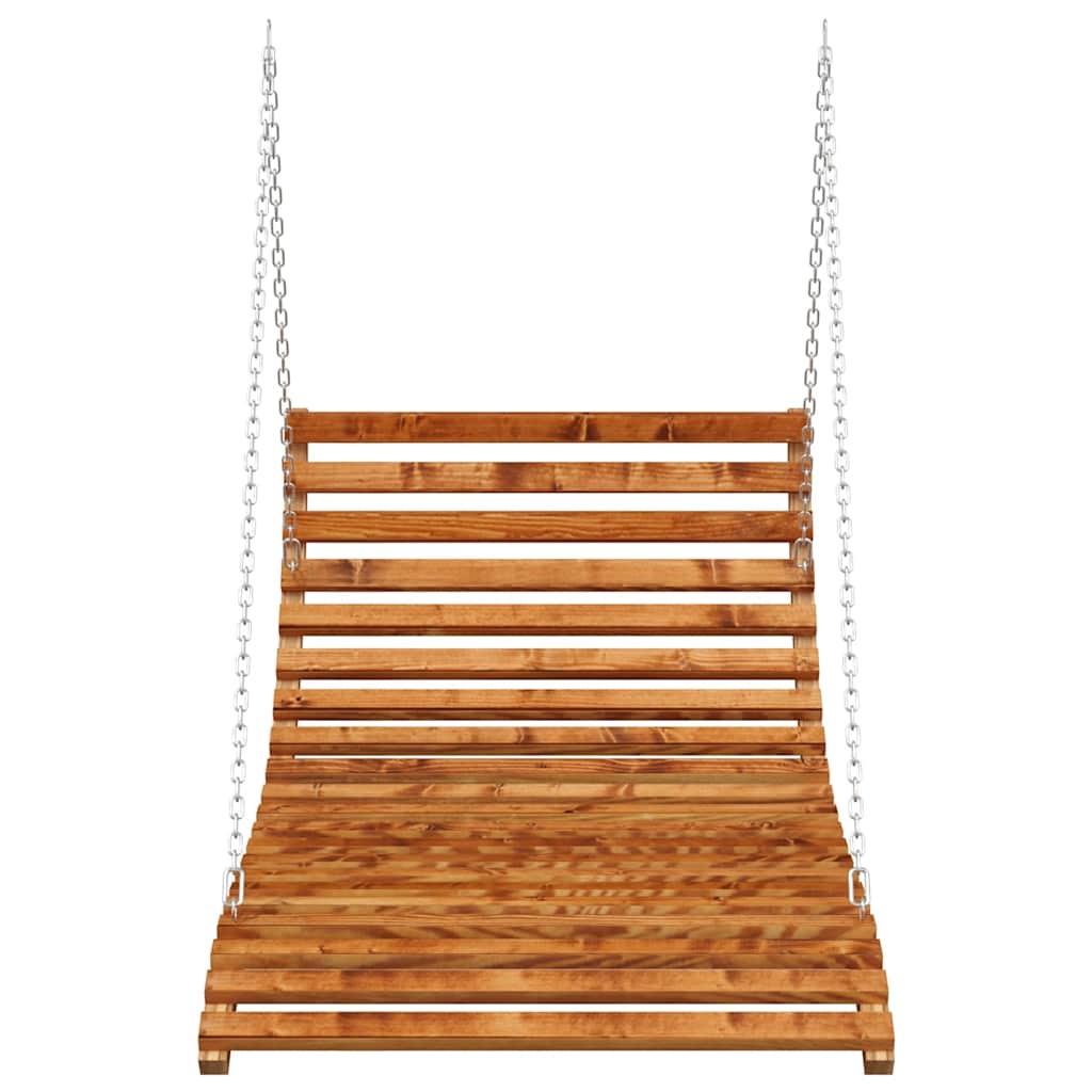 Lit à bascule vidaxl 115x147x46 cm en bois incurvé avec finition en teck