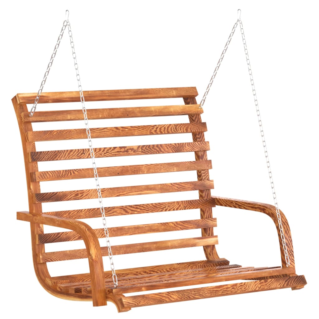 Banc balançoire Vidaxx 126x63x92 cm bois courbé finition teck