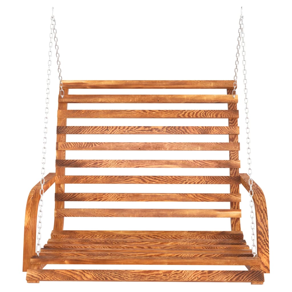 Banc balançoire Vidaxx 126x63x92 cm bois courbé finition teck