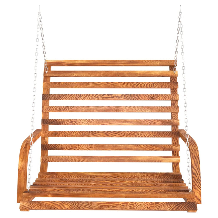 Banc balançoire Vidaxx 126x63x92 cm bois courbé finition teck