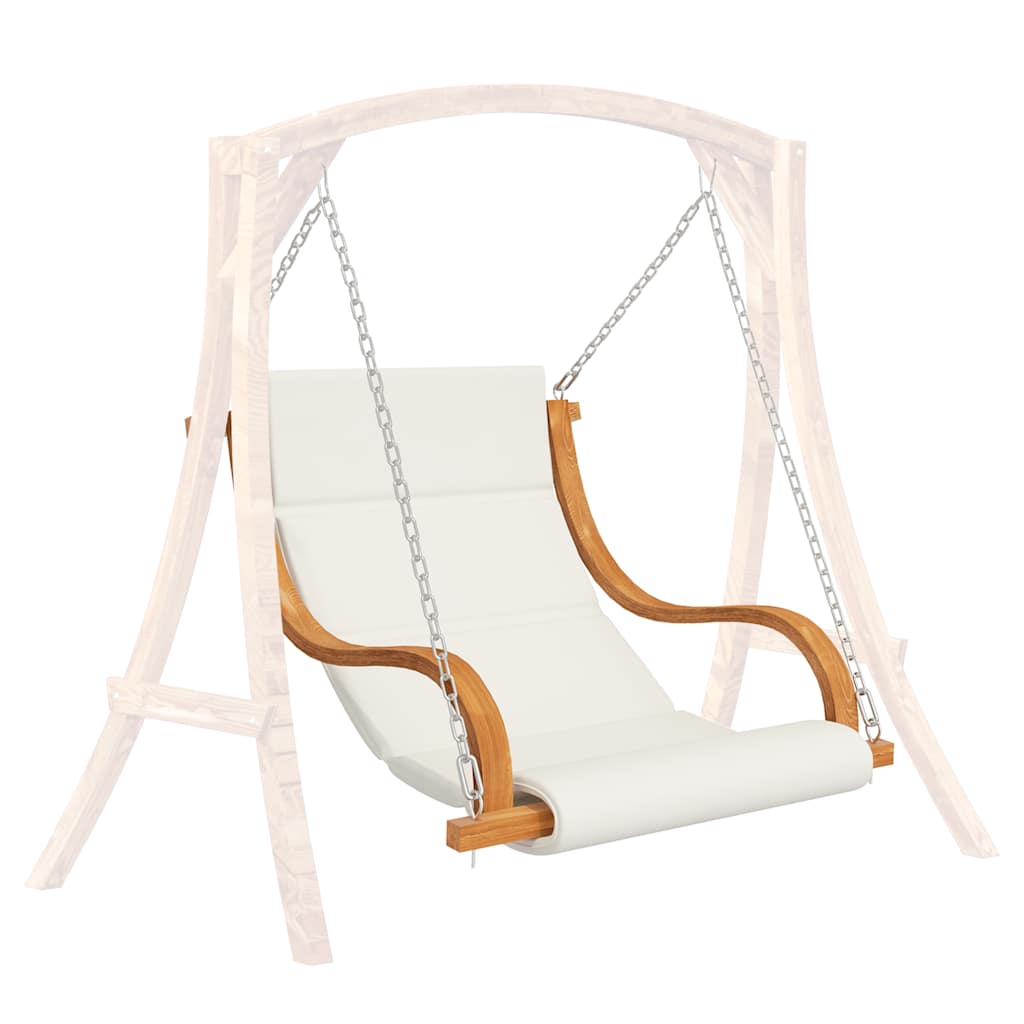 Chaise à bascule VidaXL sans cadre à bascule avec coussin en bois courbé