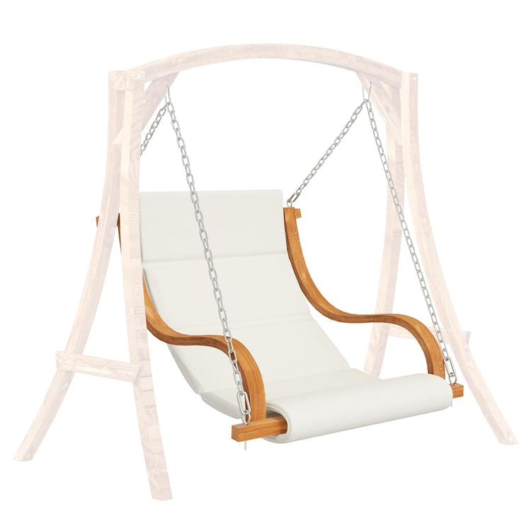 Chaise à bascule VidaXL sans cadre à bascule avec coussin en bois courbé