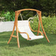Chaise à bascule VidaXL sans cadre à bascule avec coussin en bois courbé