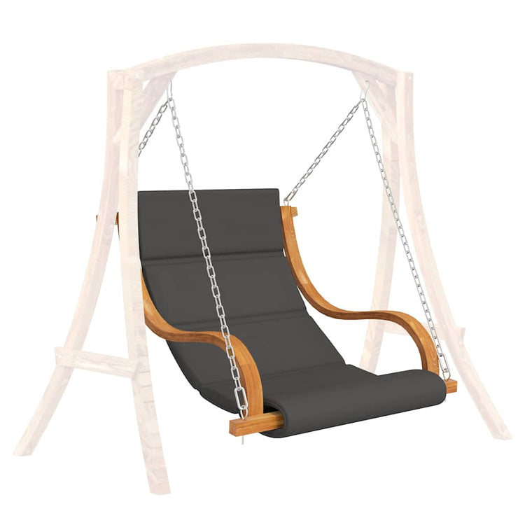 Chaise à bascule VidaXL sans cadre à bascule avec coussin en bois courbé