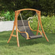 Chaise à bascule VidaXL sans cadre à bascule avec coussin en bois courbé