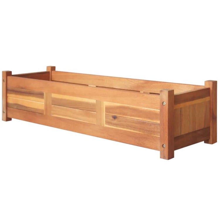 Les planteurs Vidaxl ont augmenté 2 PCS 100x30x25 cm Acaciahout