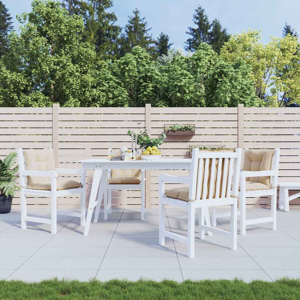 Vidaxx coussins de chaise de jardin 4 pcs dossier bas 100x50x7 cm tissu beige