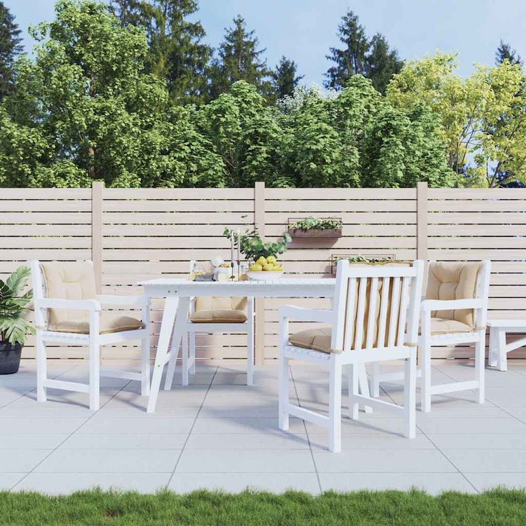 Vidaxx coussins de chaise de jardin 4 pcs dossier bas 100x50x7 cm tissu beige
