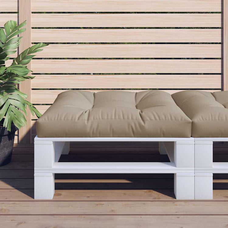 VidaXL coussin palette 70x70x12 cm tissu taupe