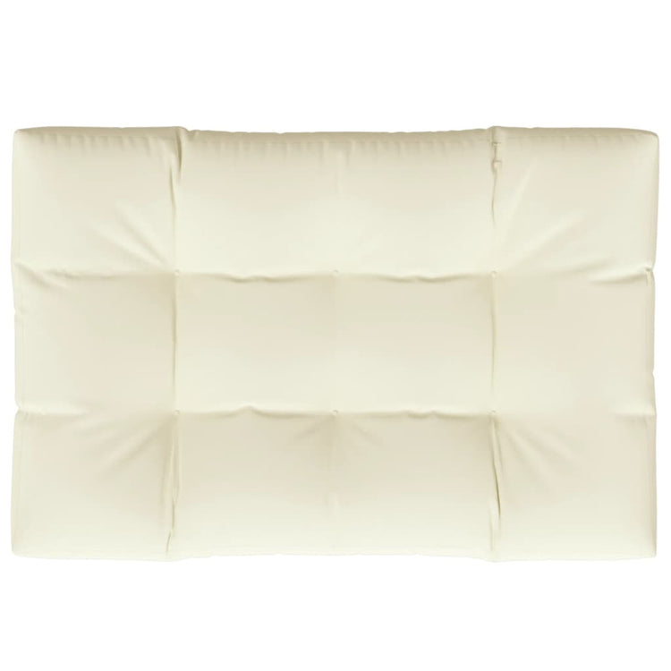 Coussin de palette Vidaxl 120x80x12 cm Crème en tissu -colore