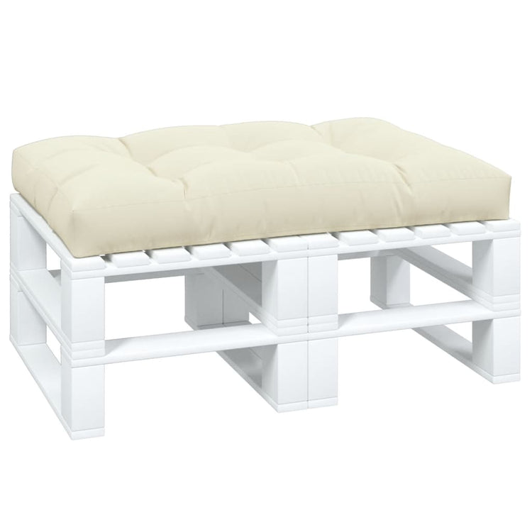 Coussin de palette Vidaxl 120x80x12 cm Crème en tissu -colore