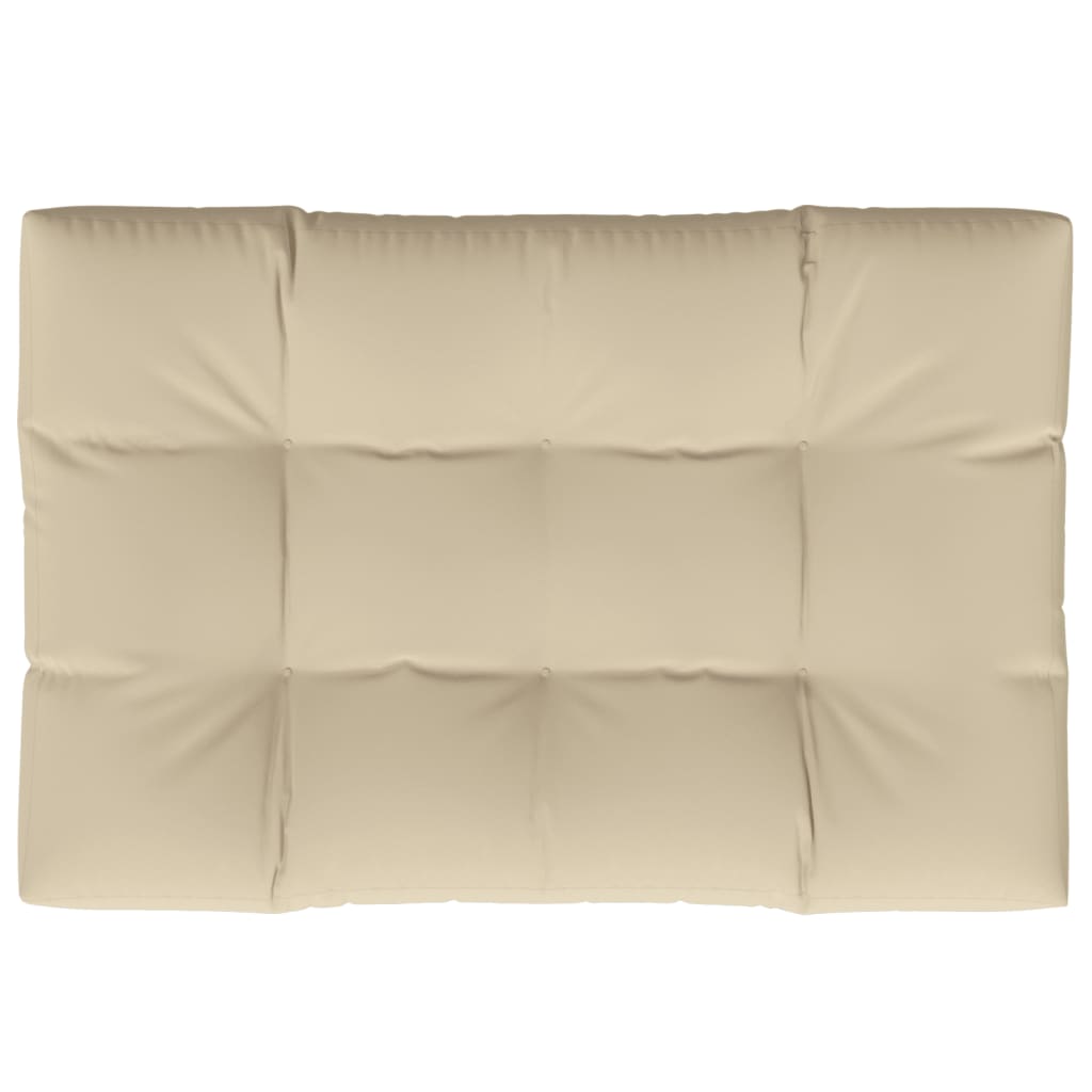 Coussin de palette vidaxl 120x80x12 cm en tissu beige