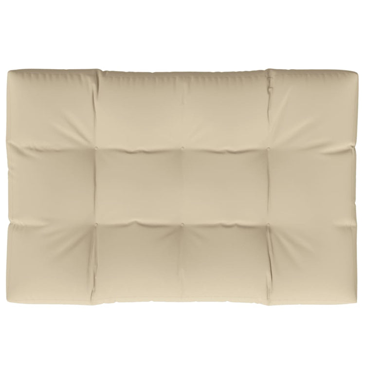Coussin de palette vidaxl 120x80x12 cm en tissu beige