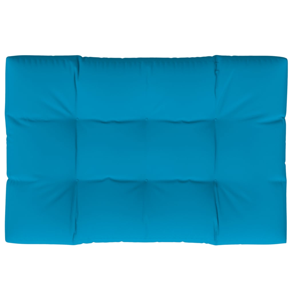 Coussin de palette vidaxl 120x80x12 cm tissu bleu