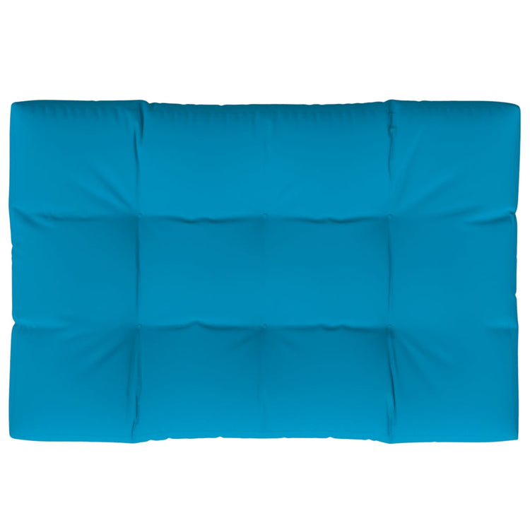 Coussin de palette vidaxl 120x80x12 cm tissu bleu