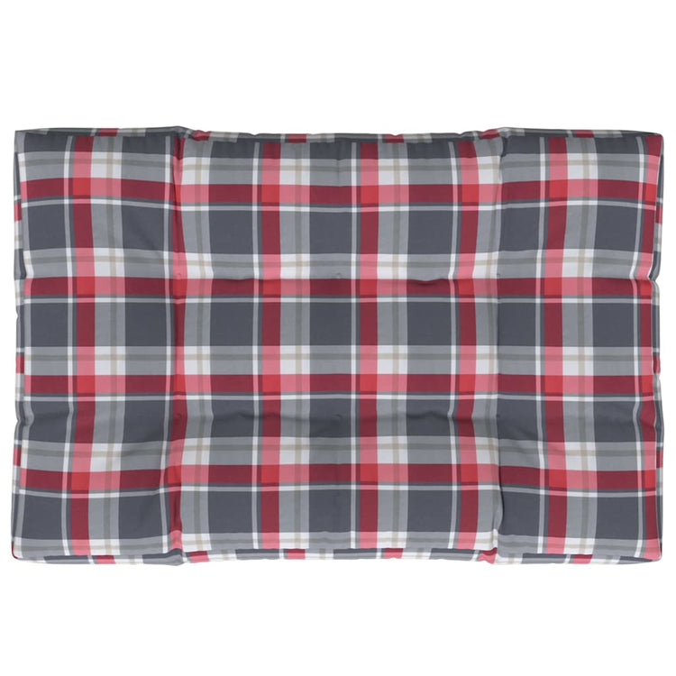 Coussin de palette vidaxl 120x80x12 cm motif de diamant de diamant rouge