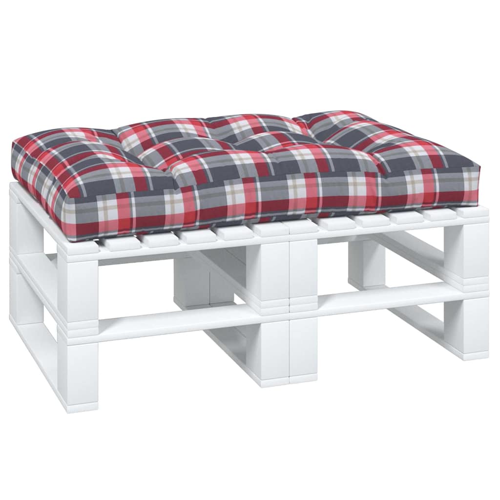 Coussin de palette vidaxl 120x80x12 cm motif de diamant de diamant rouge