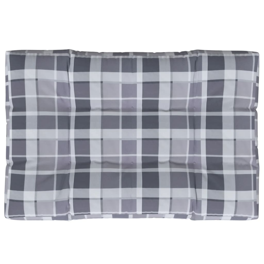 Coussin de palette vidaxl 120x80x12 cm tissu motif de diamant gris