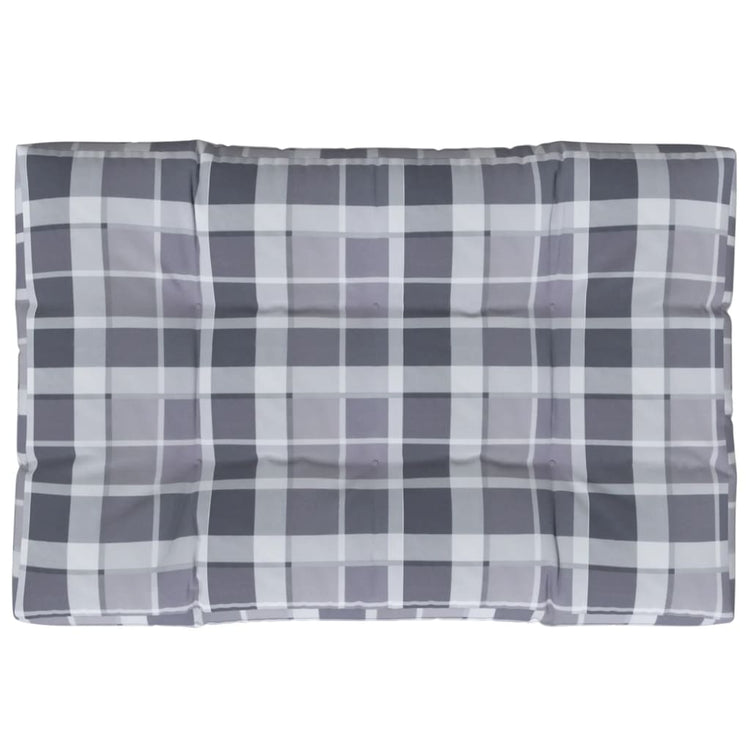 Coussin de palette vidaxl 120x80x12 cm tissu motif de diamant gris