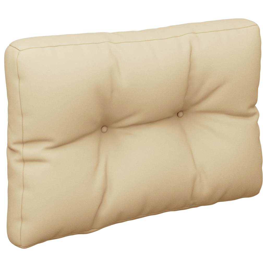 VidaXL coussin palette 50x40x12 cm tissu beige