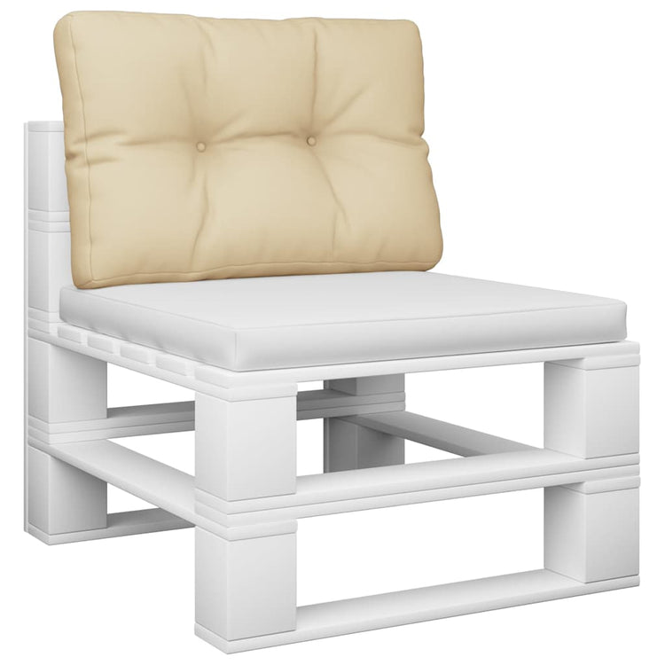 VidaXL coussin palette 50x40x12 cm tissu beige