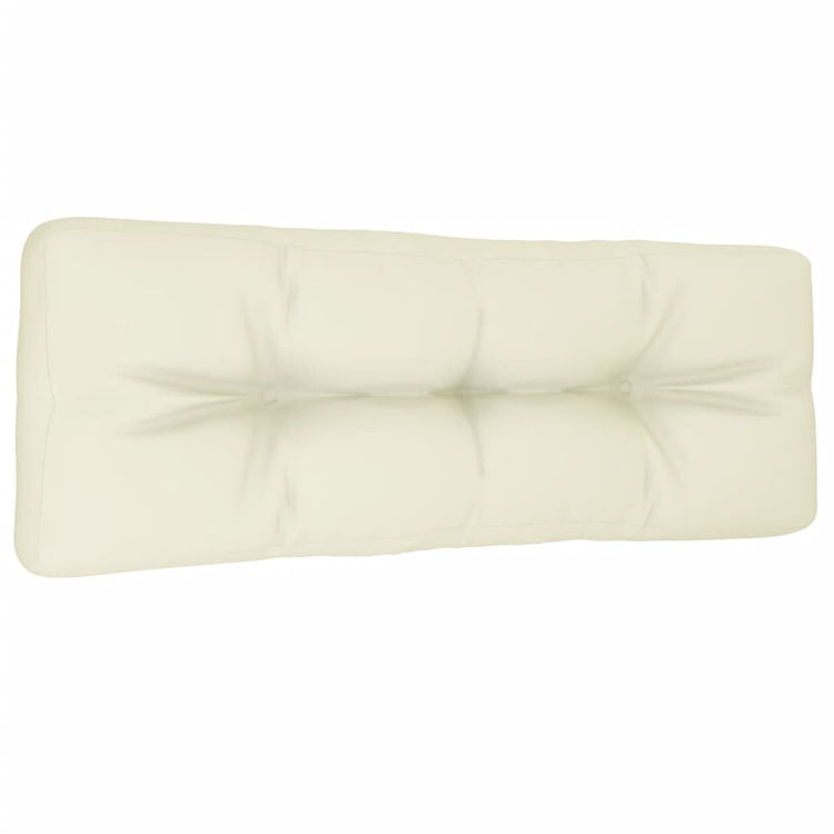Coussin de palette Vidaxl 120x40x12 cm Crème en tissu -colore