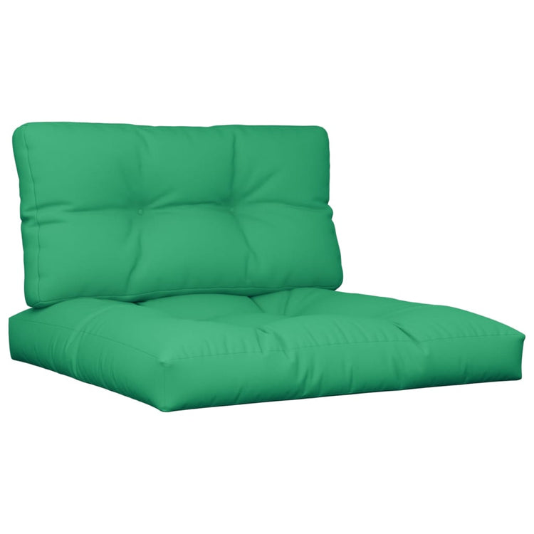 VidaXL coussins de palette 2 pcs tissu vert