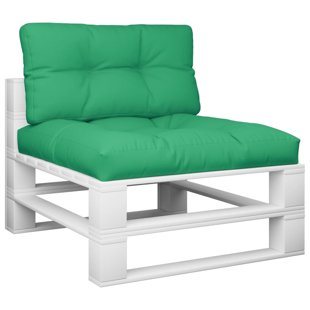 VidaXL coussins de palette 2 pcs tissu vert