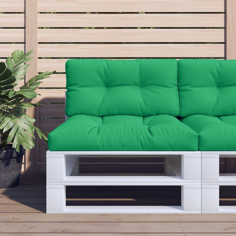 VidaXL coussins de palette 2 pcs tissu vert