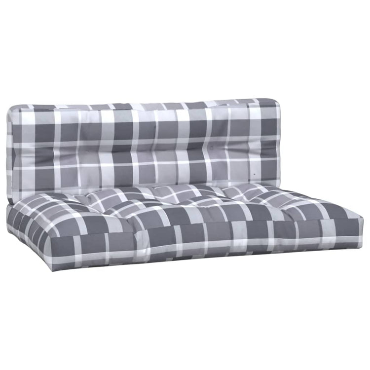 Coussins de palette vidaxl 2 stedcase motif tissu gris