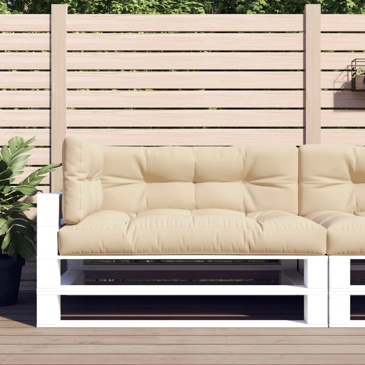 Coussins de palette vidaxl 3 St tissu beige