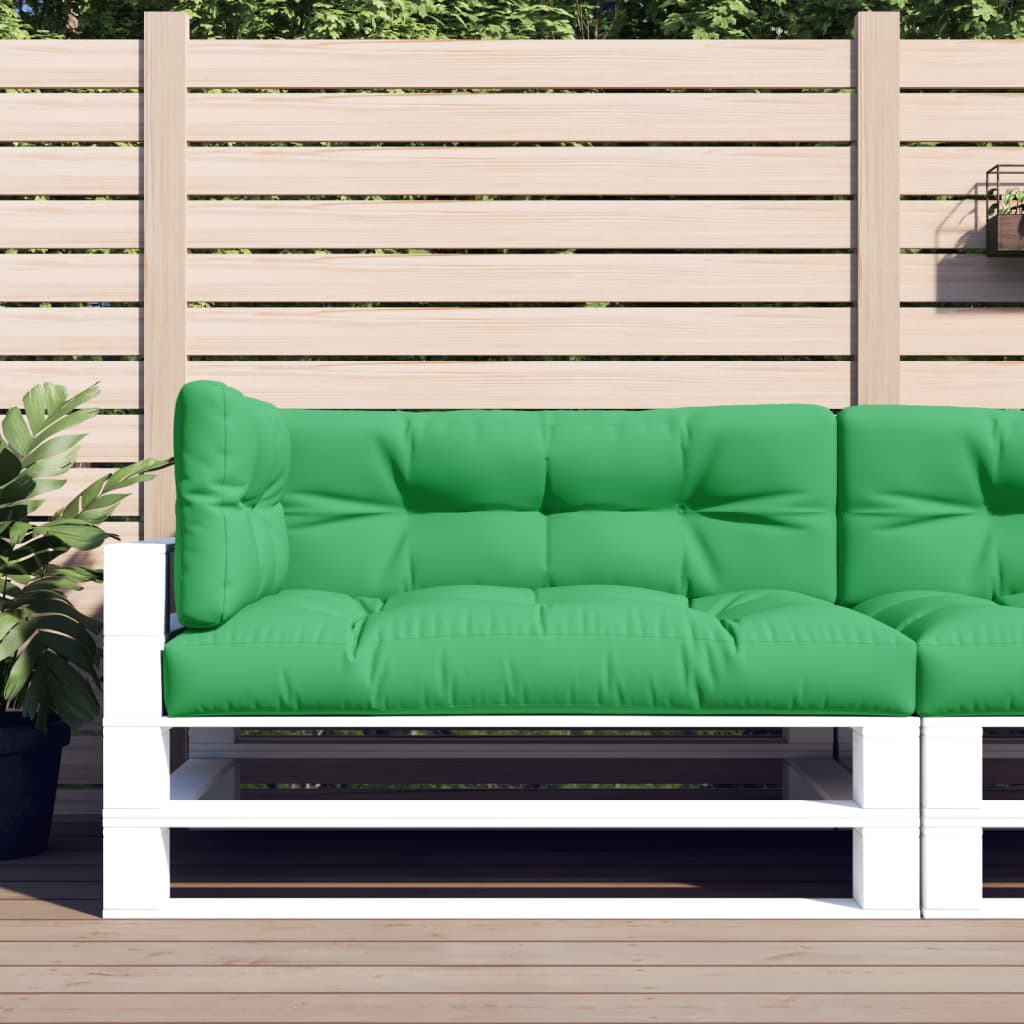 Coussins de palette vidaxl 3 st tissu vert