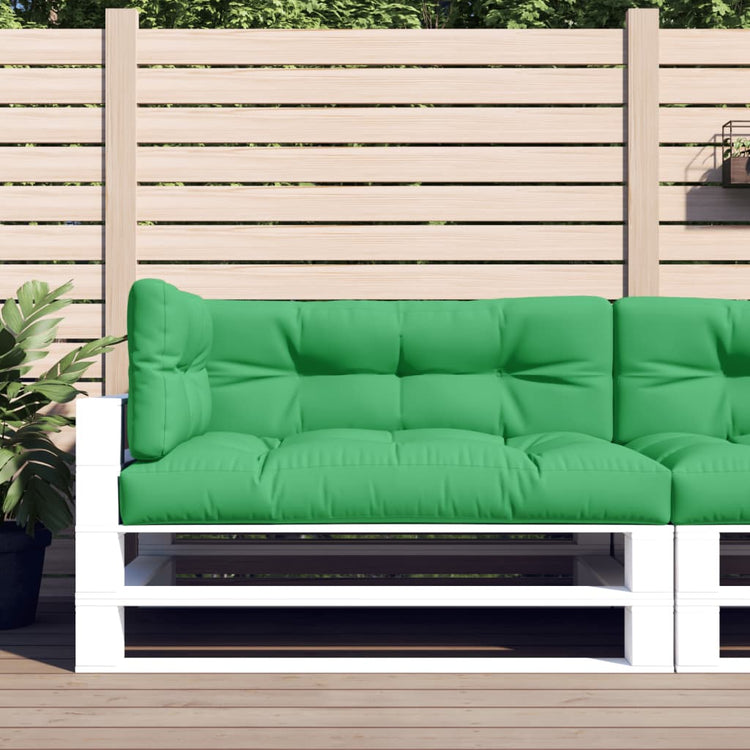 Coussins de palette vidaxl 3 st tissu vert