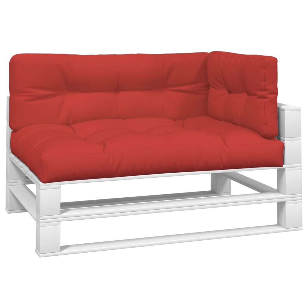 Coussins de palette vidaxl 3 st tissu rouge