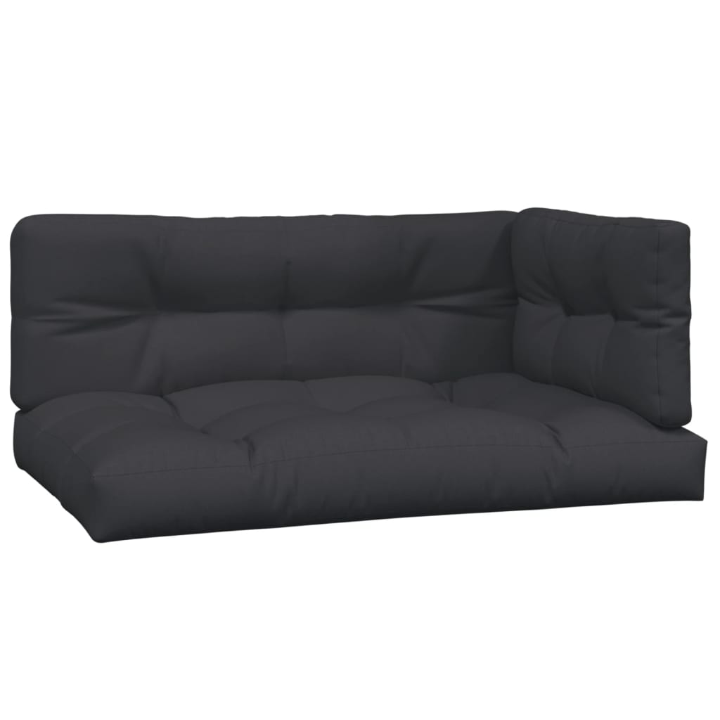 Coussins de palette vidaxl 3 st tissu noir