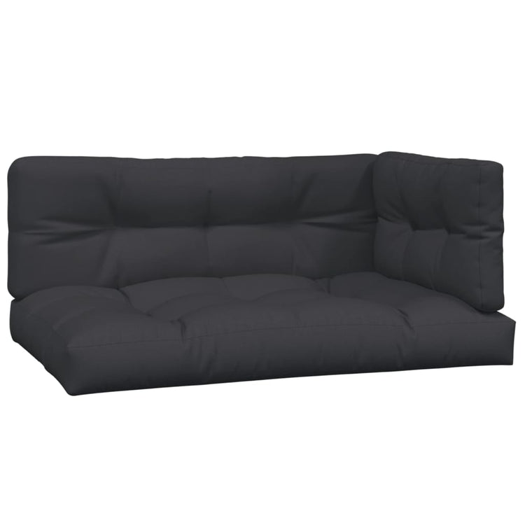 Coussins de palette vidaxl 3 st tissu noir