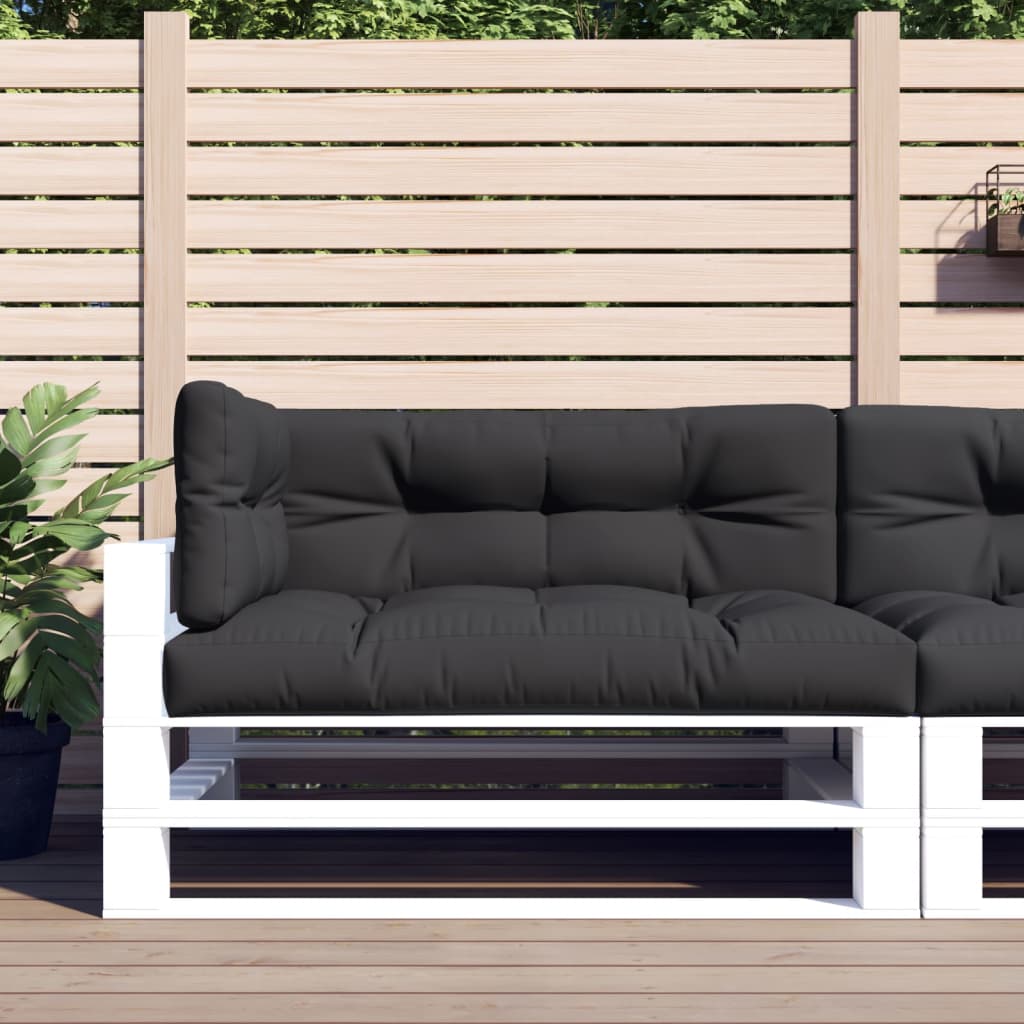 Coussins de palette vidaxl 3 st tissu noir