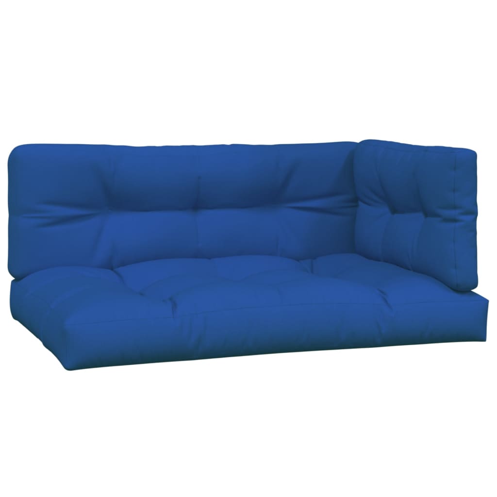 Vidaxl Pallet Cushions 3 St tissu Royal Blue