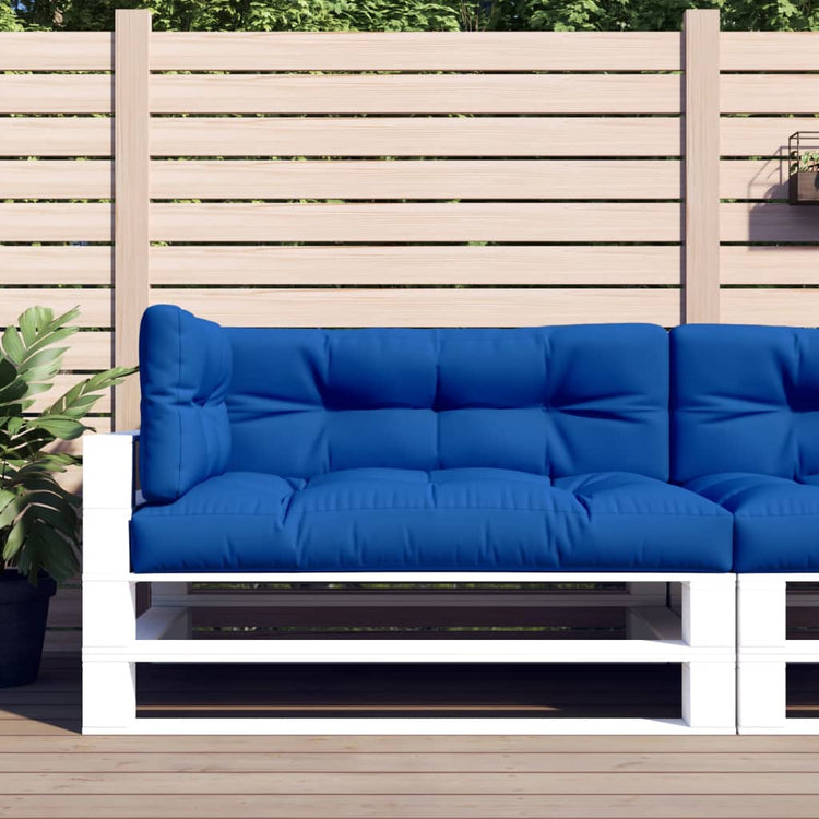Vidaxl Pallet Cushions 3 St tissu Royal Blue