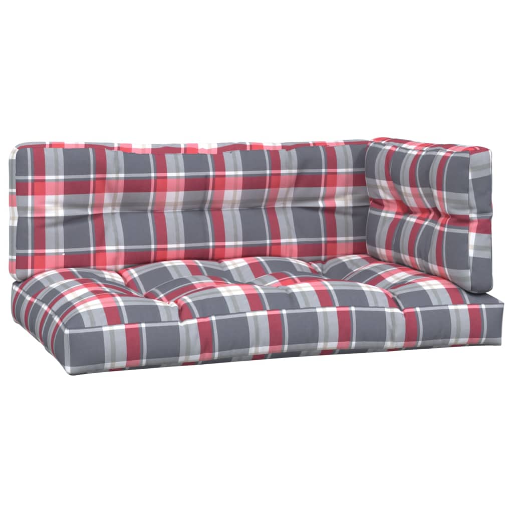 Coussins de palette vidaxl 3 tissu de motif Stedcase rouge