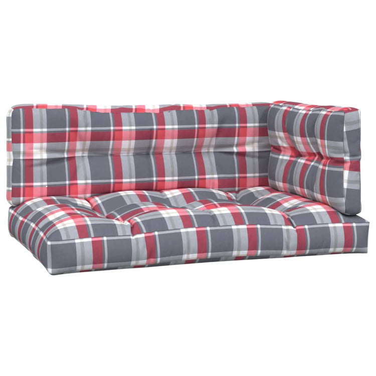 Coussins de palette vidaxl 3 tissu de motif Stedcase rouge
