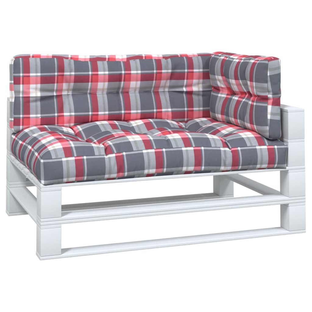 Coussins de palette vidaxl 3 tissu de motif Stedcase rouge