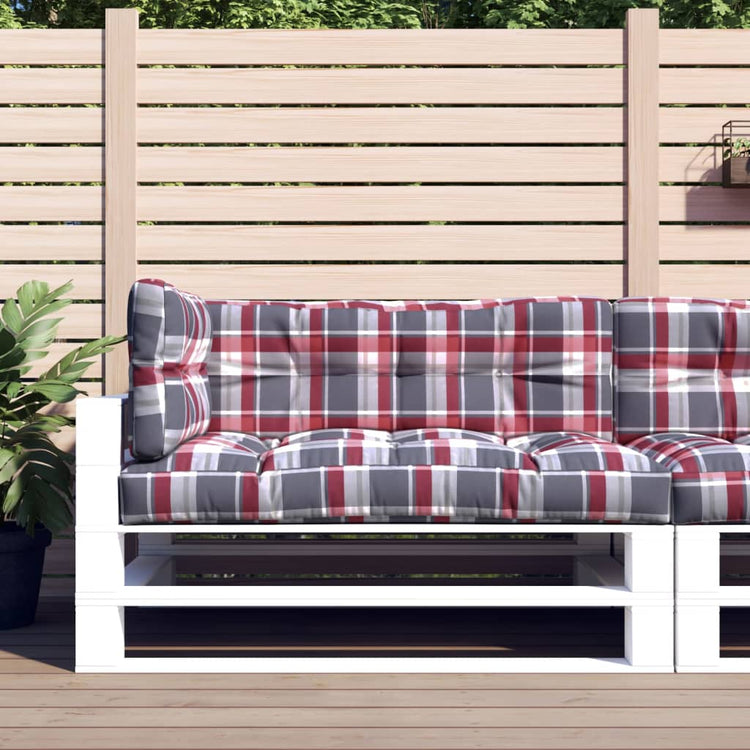 Coussins de palette vidaxl 3 tissu de motif Stedcase rouge