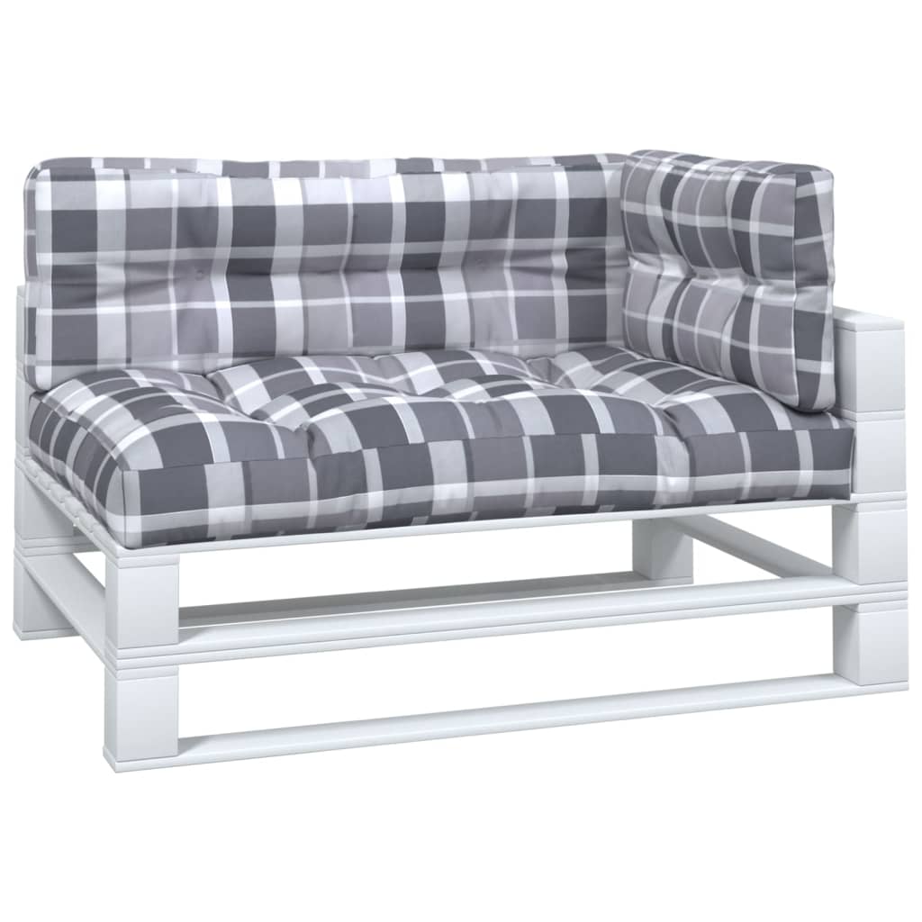 Coussins de palette vidaxl 3 st tissu diamant motif gris