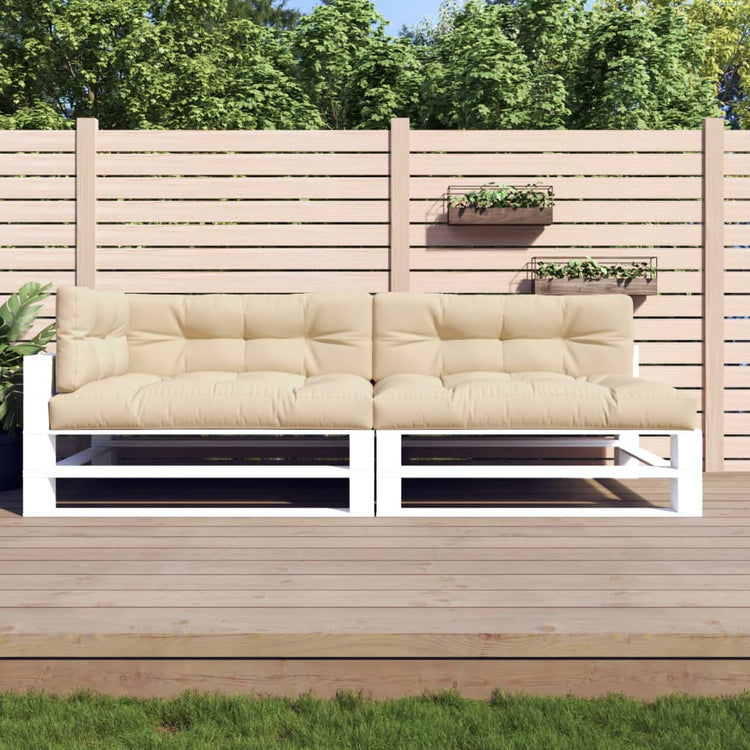 Coussins de palette vidaxl 5 st tissu beige