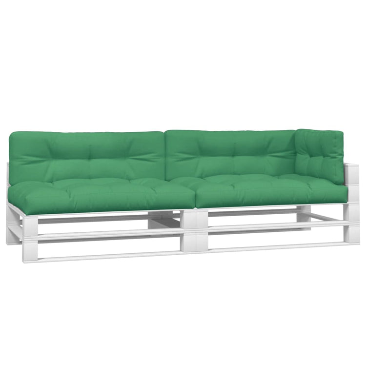 Coussins de palette vidaxl 5 st tissu vert