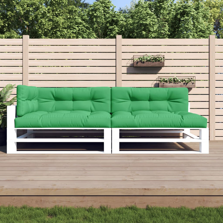 Coussins de palette vidaxl 5 st tissu vert