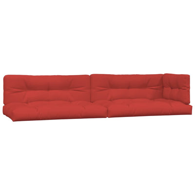 Coussins de palette vidaxl 5 st tissu rouge